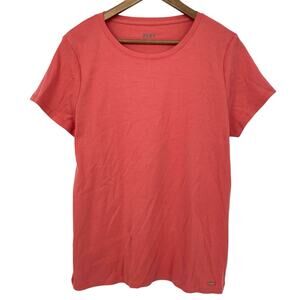NEW DKNY Organic Cotton Basic Short Sleeve T Shirt Pink Size XL Essential